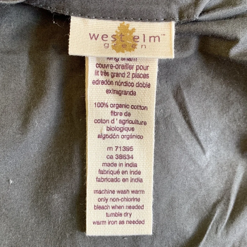 West Elm Organic Cotton Pintuck Shams (2)